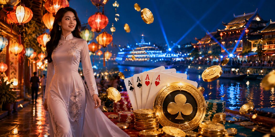 Trò chơi bài tại chợ đêm Huế với không khí truyền thống và hiện đại giao thoa